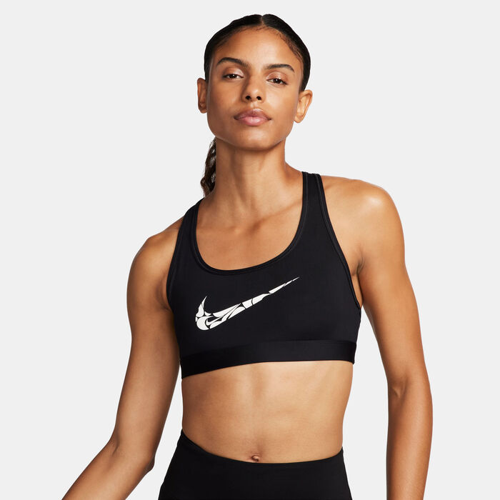 Nike Women's Swoosh Light Support Non-Padded Graphic Sports Bra Black image number 0