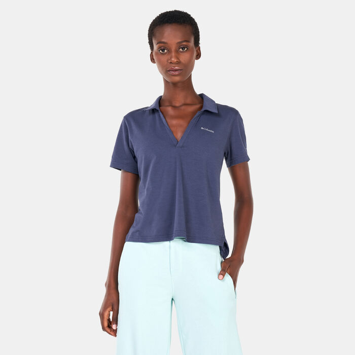 Columbia Women's Sun Trek™ Polo Shirt Blue Columbia Women's Sun Trek™ Polo Shirt Blue image number 0