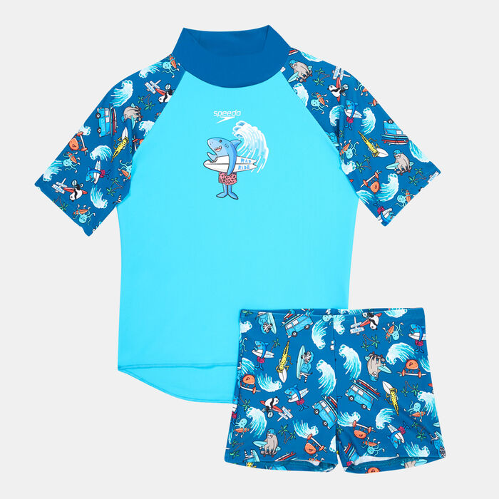 Speedo Kids' Printed Set (Baby and Toddler) Green Speedo Kids' Printed Set (Baby and Toddler) Green image number 0