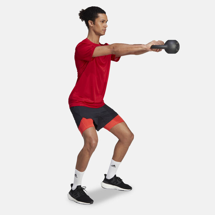 adidas Men's Training Essentials Training T-Shirt Red adidas Men's Training Essentials Training T-Shirt Red image number 2
