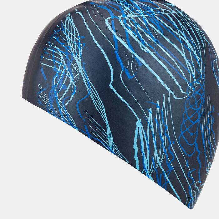 Speedo Long Hair Printed Swimming Cap Multi Speedo Long Hair Printed Swimming Cap Multi image number 2