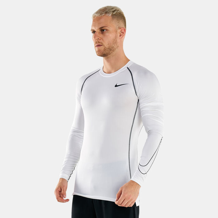 Nike Men's Pro Dri-Fit Tight T-Shirt White Nike Men's Pro Dri-Fit Tight T-Shirt White image number 0