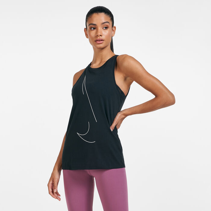 Nike Women's Dri-FIT Yoga Tank Top Black Nike Women's Dri-FIT Yoga Tank Top Black image number 0