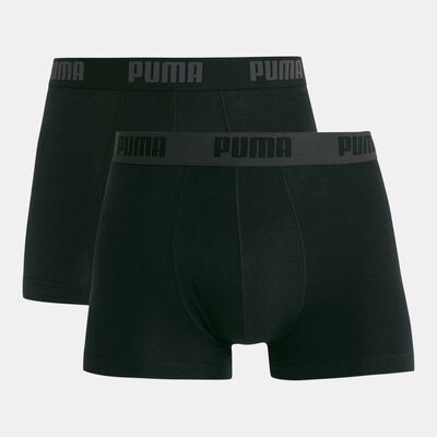 PUMA Men's Basic Boxers (2 Pack) Black