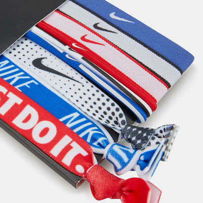 Nike Women's Mixed Ponytail Hair Ties (9 Pack) Blue