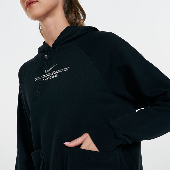 Nike Women's Sportswear Swoosh Hoodie Black Nike Women's Sportswear Swoosh Hoodie Black image number 3
