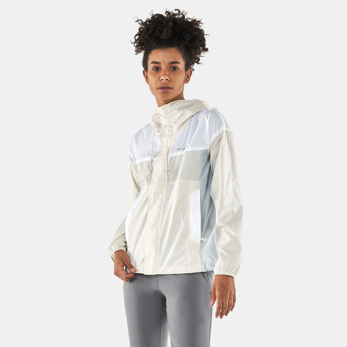 Columbia Women's Flash Challenger™ Novelty Windbreaker Jacket Beige Columbia Women's Flash Challenger™ Novelty Windbreaker Jacket Beige image number 0