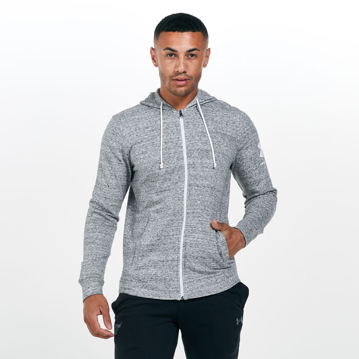 Under Armour Men's Rival Terry Full-Zip Hoodie White image number 0