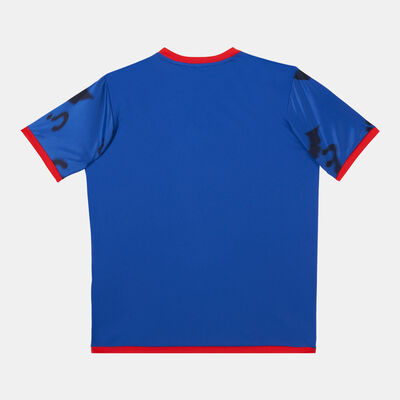 PUMA Kids' x BATMAN Graphic Football T-Shirt Blue