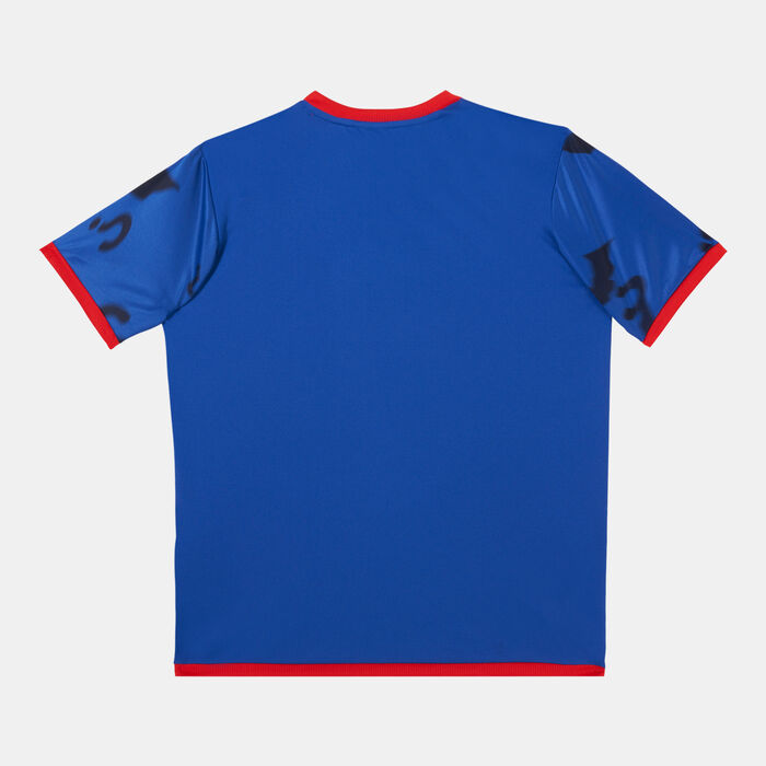 PUMA Kids' x BATMAN Graphic Football T-Shirt Blue PUMA Kids' x BATMAN Graphic Football T-Shirt Blue image number 1