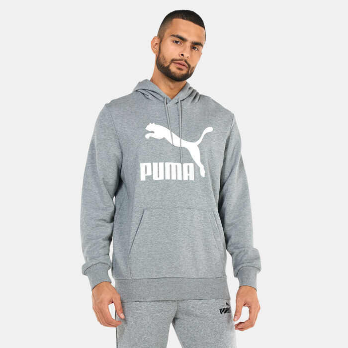 PUMA Men's Classics Logo Hoodie Grey PUMA Men's Classics Logo Hoodie Grey image number 0