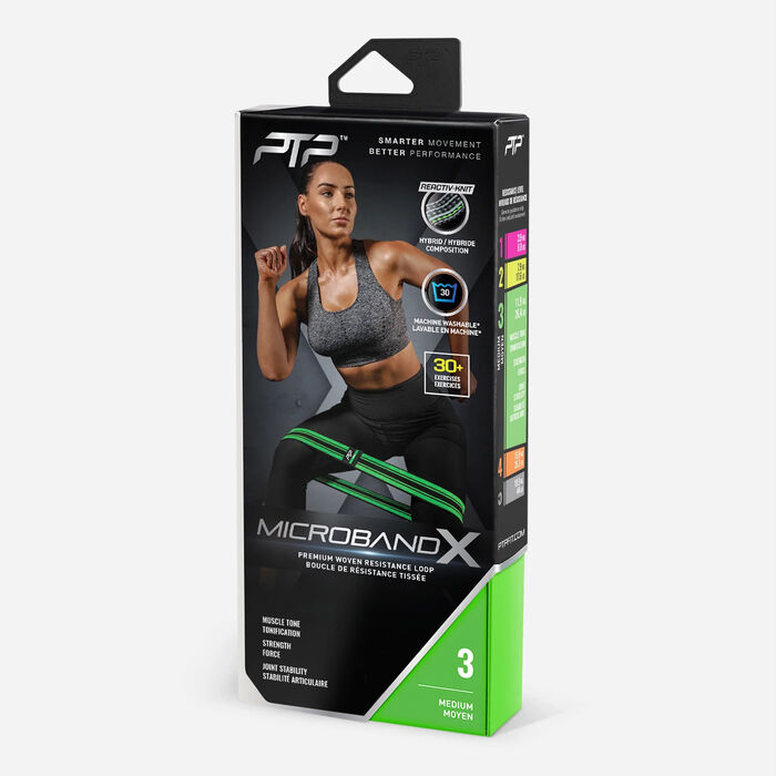 PTP Microband X Medium Resistance Band Green PTP Microband X Medium Resistance Band Green image number 1