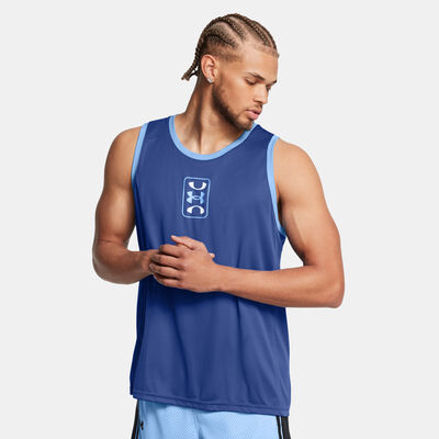 Under Armour Men's Zone Performance Basketball Tank Top Blue