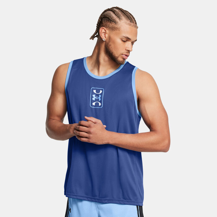 Under Armour Men's Zone Performance Basketball Tank Top Blue image number 0