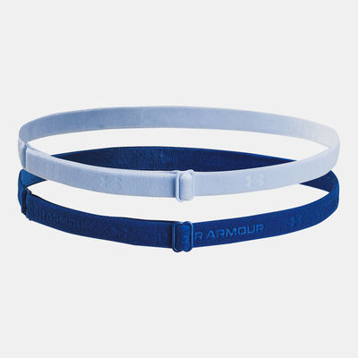 Under Armour Women's Mini Headband (2 Pieces) Blue
