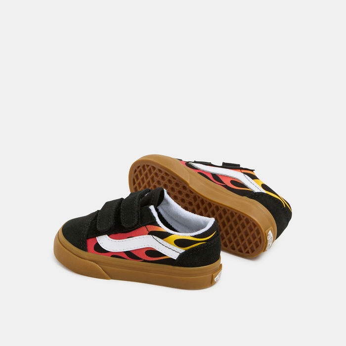 Vans Kids' Old Skool Velcro Shoes (Baby and Toddler) Black image number 2