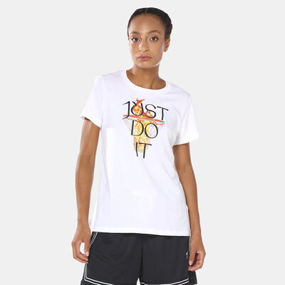 Nike Women's Dri-FIT Just Do It T-Shirt White Nike Women's Dri-FIT Just Do It T-Shirt White