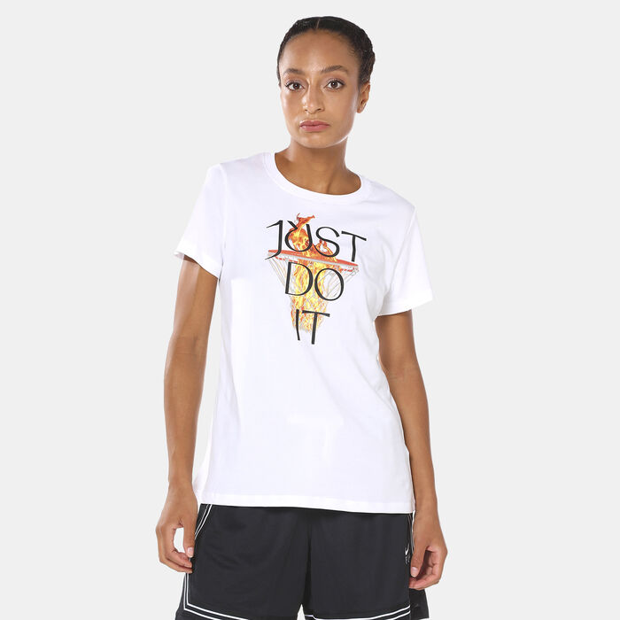 Nike Women's Dri-FIT Just Do It T-Shirt White Nike Women's Dri-FIT Just Do It T-Shirt White image number 0
