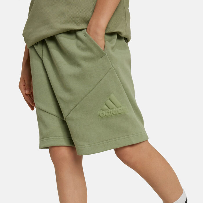 adidas Kids' Future Icons Logo Shorts Green adidas Kids' Future Icons Logo Shorts Green image number 3