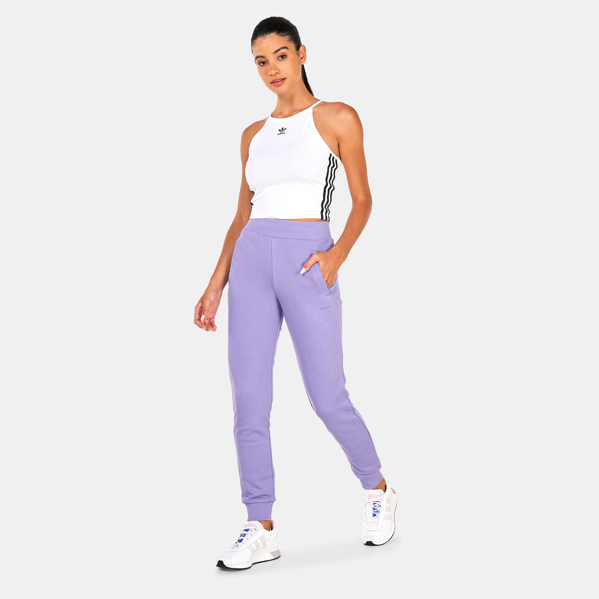 Women s Adicolor Essentials Slim Joggers Purple adidas Originals in Qatar SSS