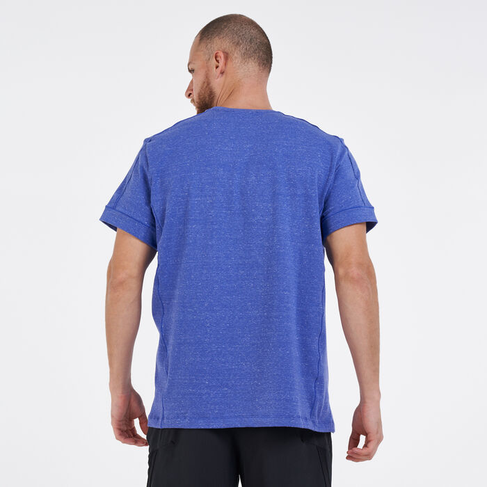 Nike Men's Yoga Dri-FIT T-Shirt Blue Nike Men's Yoga Dri-FIT T-Shirt Blue image number 1