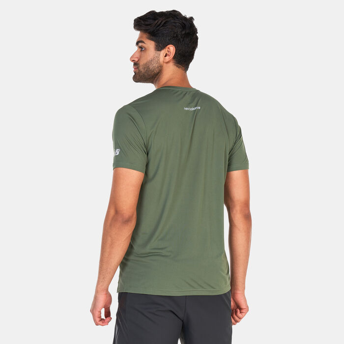 New Balance Men's Accelerate Graphic T-Shirt Green New Balance Men's Accelerate Graphic T-Shirt Green image number 1
