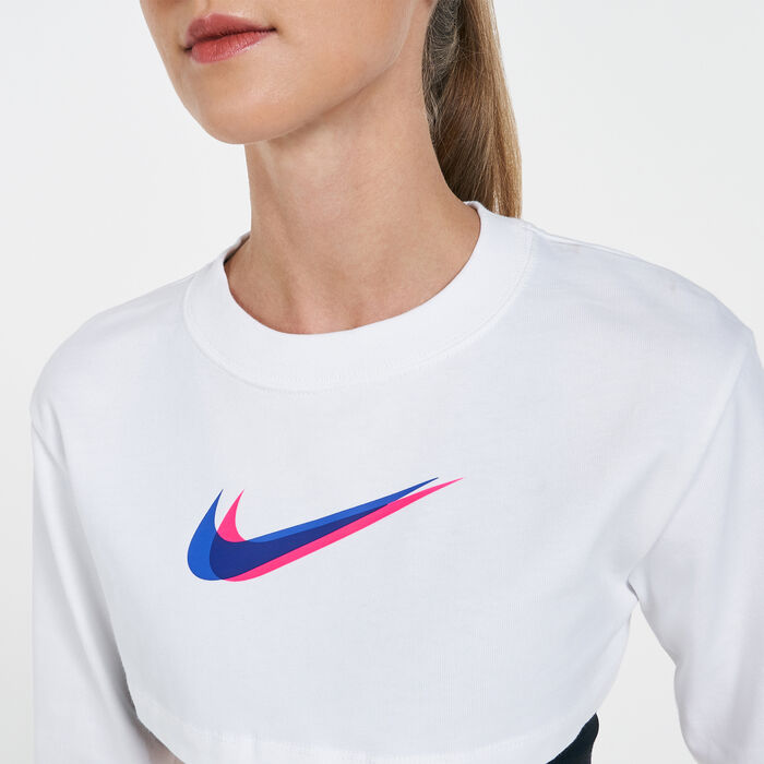 Nike Women's Sportswear Long Sleeve T-Shirt White Nike Women's Sportswear Long Sleeve T-Shirt White image number 3