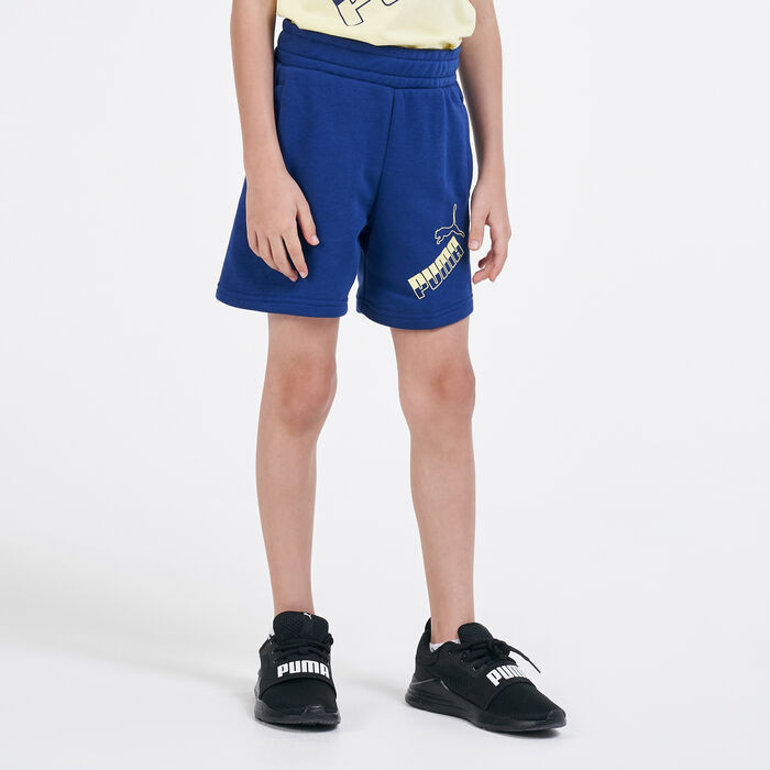 PUMA Kids' Amplified Big Logo Shorts Blue image number 0