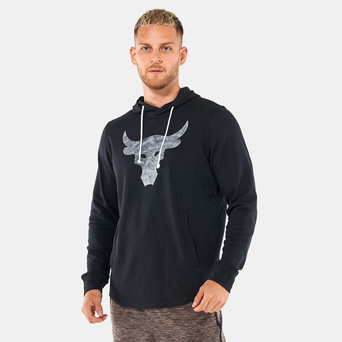 Under Armour Men's Project Rock Terry Hoodie Black Under Armour Men's Project Rock Terry Hoodie Black image number 0
