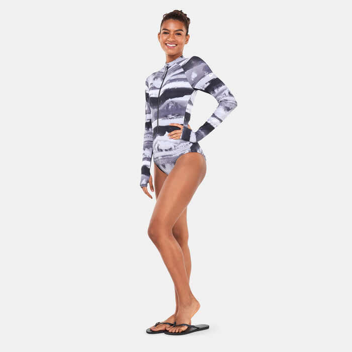 Nike Swim Women's Swim Adventure Long Sleeve One-Piece Swimsuit Black image number 2