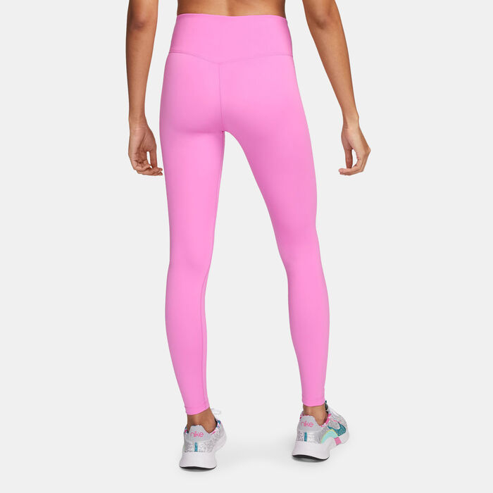 Nike Women's One Dri-FIT Training Leggings Pink Nike Women's One Dri-FIT Training Leggings Pink image number 1