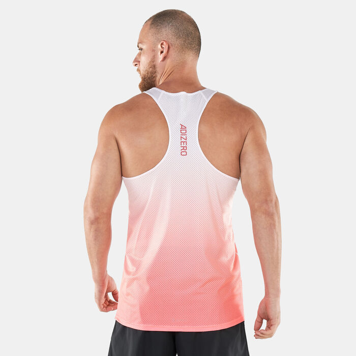 adidas Men's Adizero Tank Top Pink image number 1