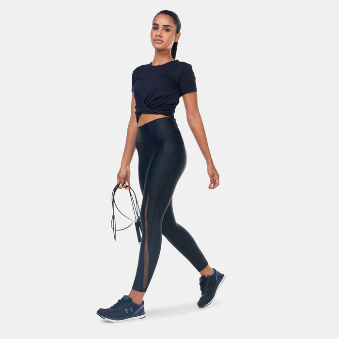 Under Armour Women's Motion Crossover Crop Top Black Under Armour Women's Motion Crossover Crop Top Black image number 2