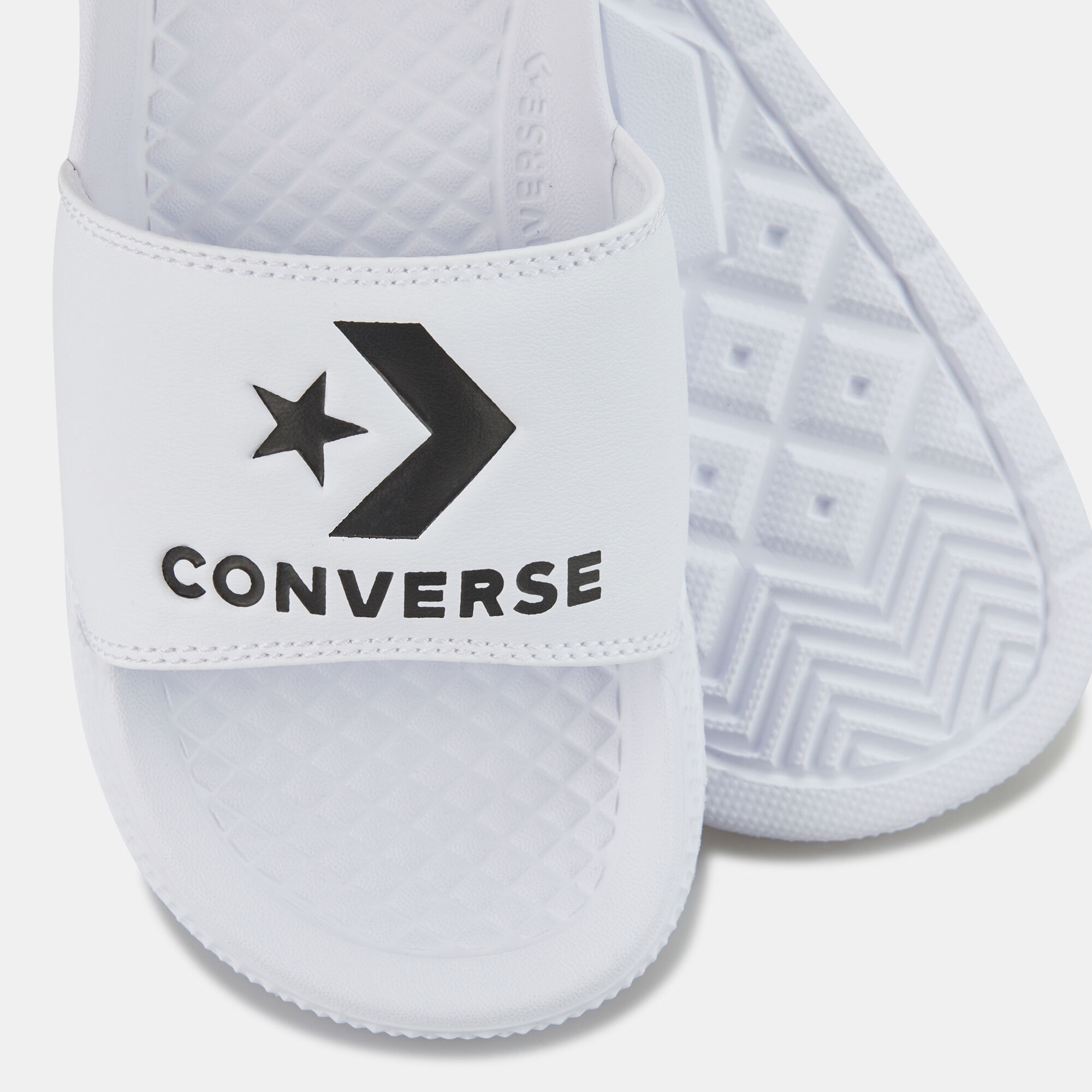 White converse flip flops top