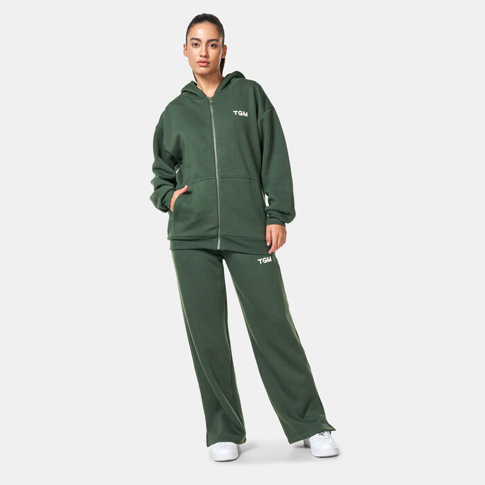 The Giving Movement Wide Leg Sweatpants Green The Giving Movement Wide Leg Sweatpants Green image number 2