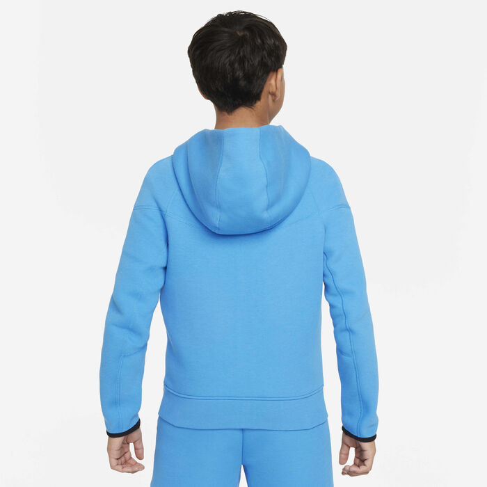 Nike Kids' Sportswear Tech Fleece Full-Zip Hoodie (Older Kids) Blue Nike Kids' Sportswear Tech Fleece Full-Zip Hoodie (Older Kids) Blue image number 1