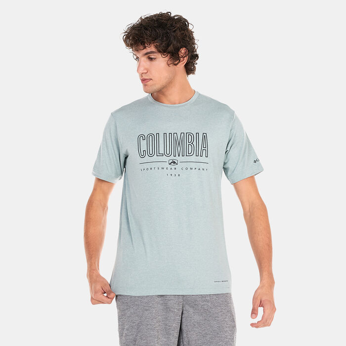 Columbia Men's Tech Trail Front Graphic T-Shirt Green Columbia Men's Tech Trail Front Graphic T-Shirt Green image number 0