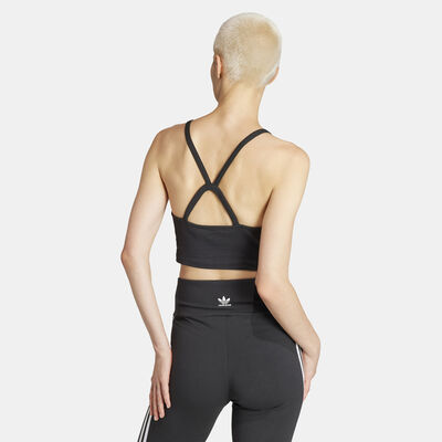 adidas Originals Women's Adicolor 3-Stripes Crop Top Black