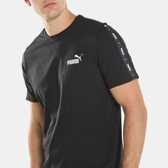 PUMA Men's Essentials+ Tape T-Shirt Black PUMA Men's Essentials+ Tape T-Shirt Black image number 3