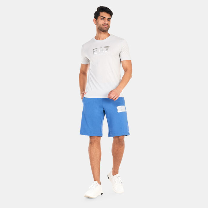 EA7 Emporio Armani Men's Big Logo Sand 7 Lines T-Shirt Grey EA7 Emporio Armani Men's Big Logo Sand 7 Lines T-Shirt Grey image number 2
