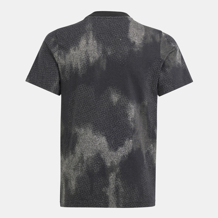 adidas Kids' Future Icons Allover Print T-Shirt Black adidas Kids' Future Icons Allover Print T-Shirt Black image number 1