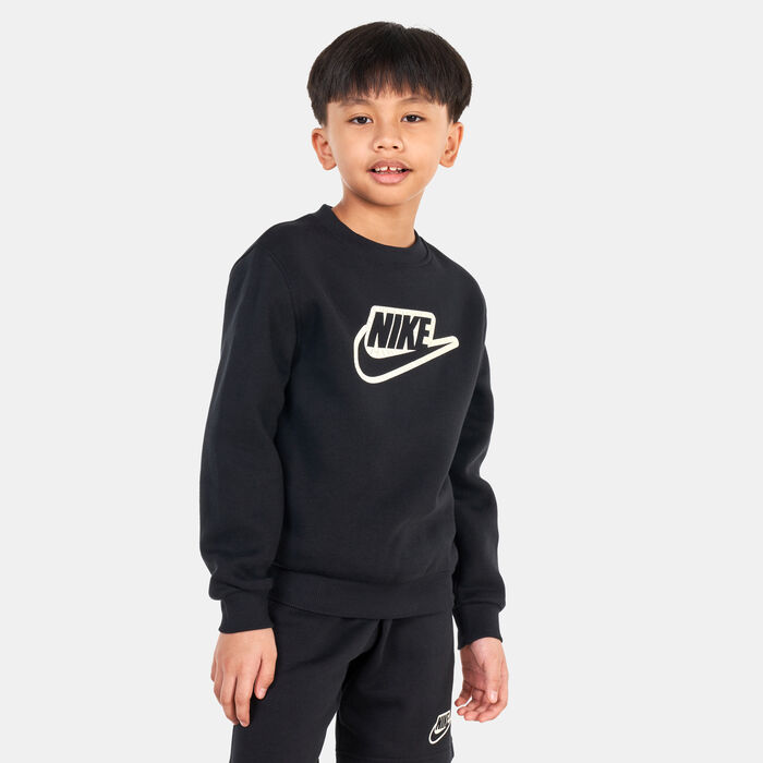 Nike Kids' Sportswear Club+ Crewneck Create Sweatshirt Black Nike Kids' Sportswear Club+ Crewneck Create Sweatshirt Black image number 0