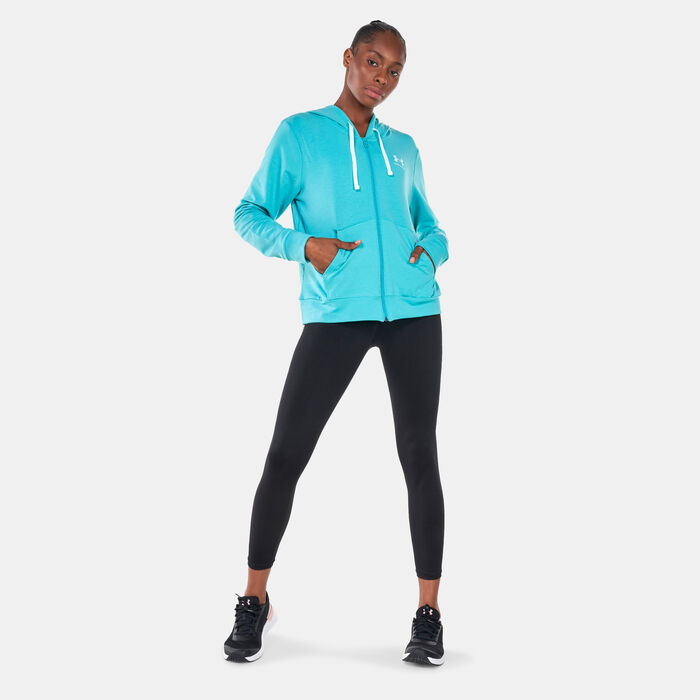 Under Armour Women's Rival Terry Hoodie Green image number 2