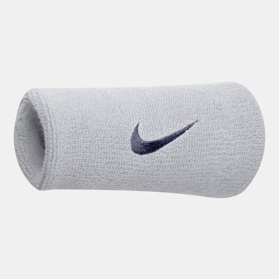 Nike Men's Double Wide Swoosh Wristband Black