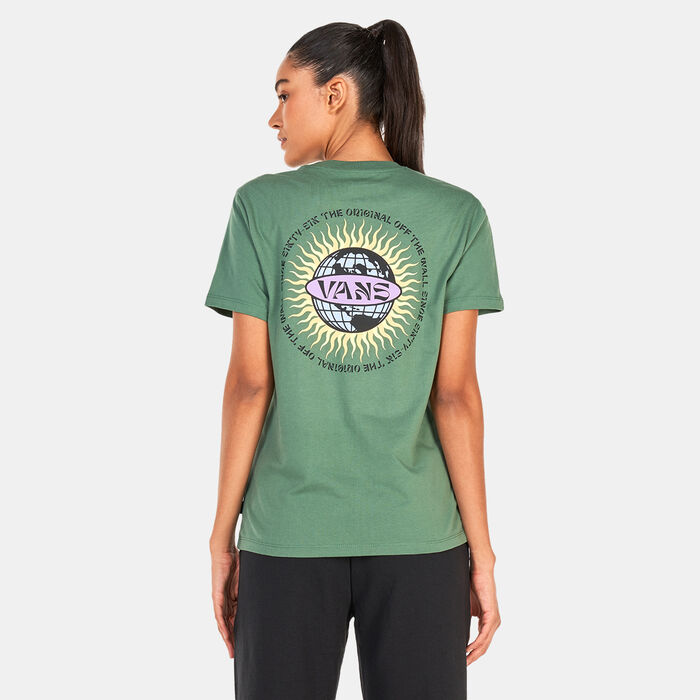 Vans Women's Earth & Sun BFF T-Shirt Green Vans Women's Earth & Sun BFF T-Shirt Green image number 1