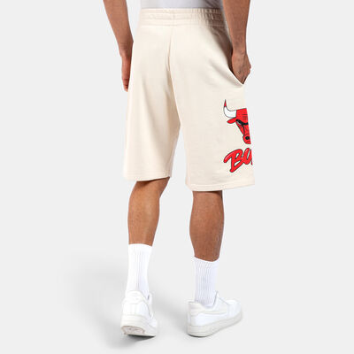 New Era Men's NBA Chicago Bulls Bubble Script Shorts Beige