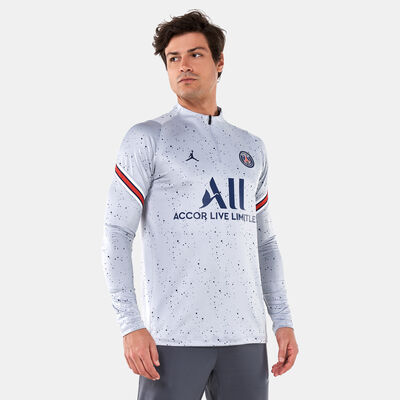Nike Men's Paris Saint-Germain Dri-FIT Strike Drill Top Grey