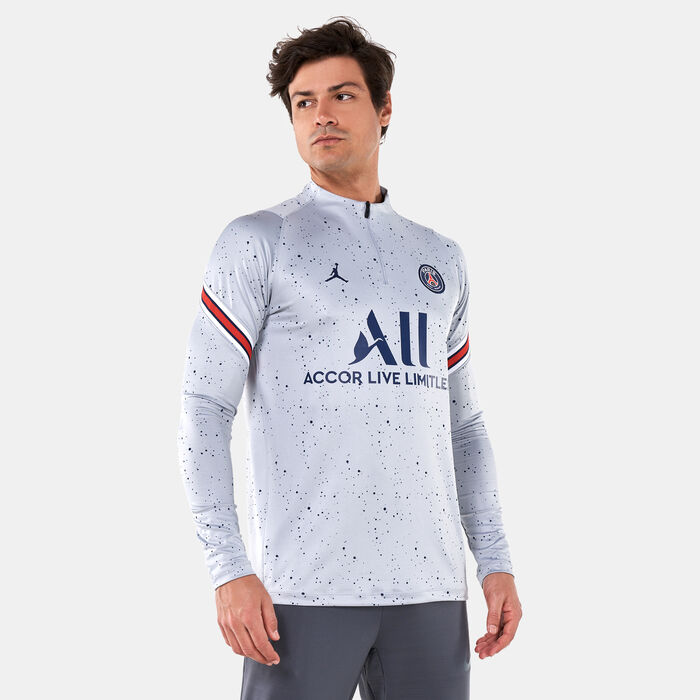 Nike Men's Paris Saint-Germain Dri-FIT Strike Drill Top Grey Nike Men's Paris Saint-Germain Dri-FIT Strike Drill Top Grey image number 0