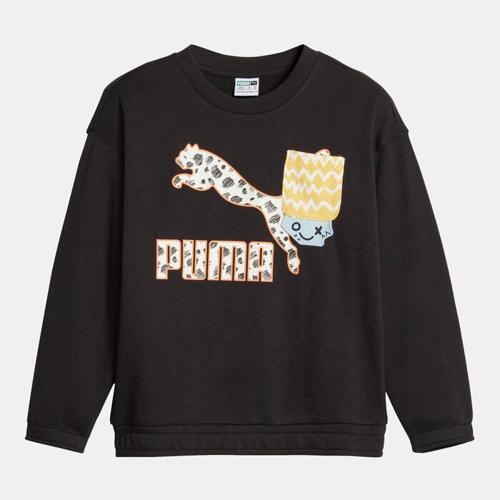 PUMA Kids' Classics Mix Match Sweatshirt Black PUMA Kids' Classics Mix Match Sweatshirt Black image number 0