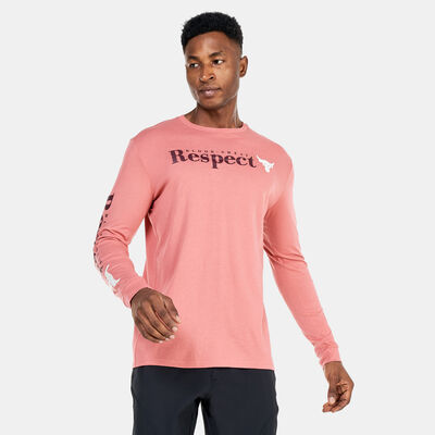 Under Armour Men's Project Rock Respect T-Shirt Pink